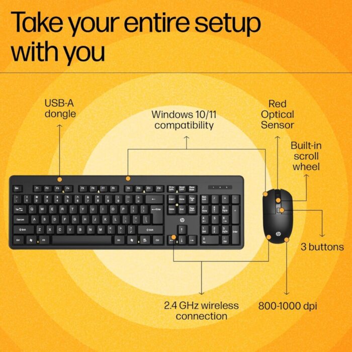 Keyboard - HP KM260 Wireless Keyboard & Mouse Combo