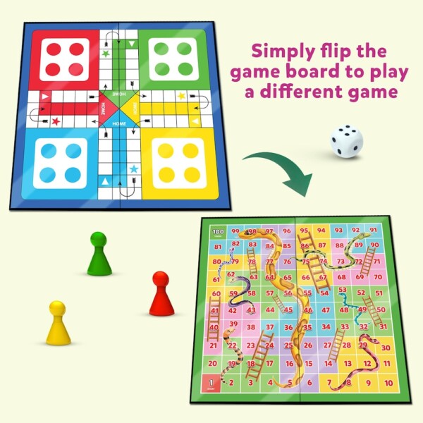 2 in1 Ludo, Snakes and Ladders Board Game