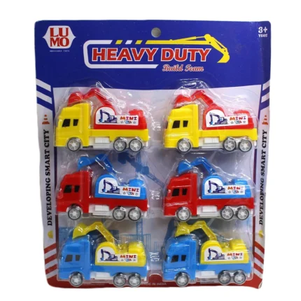 603J Mini Jcb Pull Back Car Set