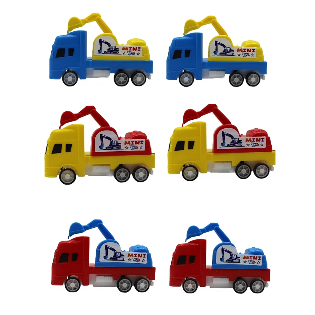 603J Mini Jcb Pull Back Car Set_2 603J Mini Jcb Pull Back Car Set