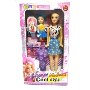 612 Happy Modern Girl Doll Toy Set for Kids
