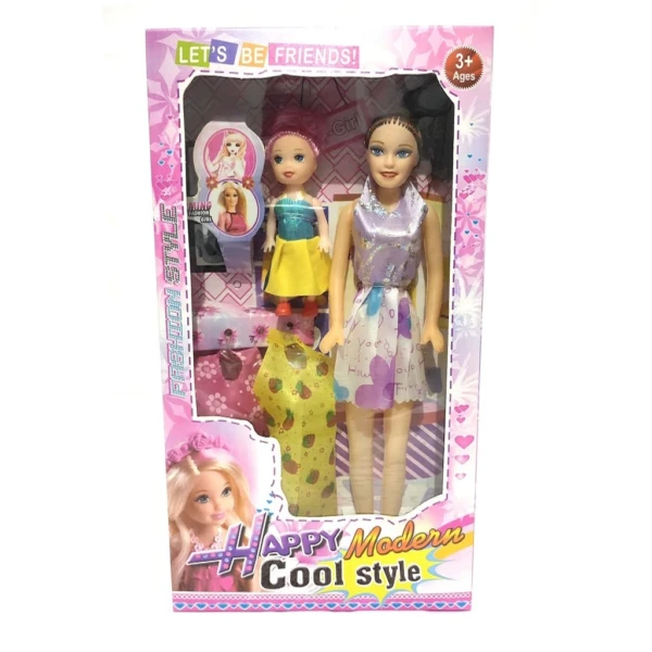 612 Happy Modern Girl Doll Toy Set for Kids