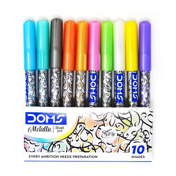 Doms Brush Pens - Metallic Brush Pens Colour Set