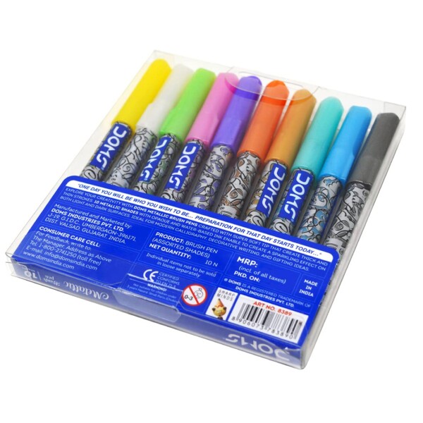 Doms Brush Pens - Metallic Brush Pens Colour Set