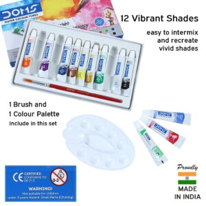 Doms Water Colour Tubes – 12 Shades