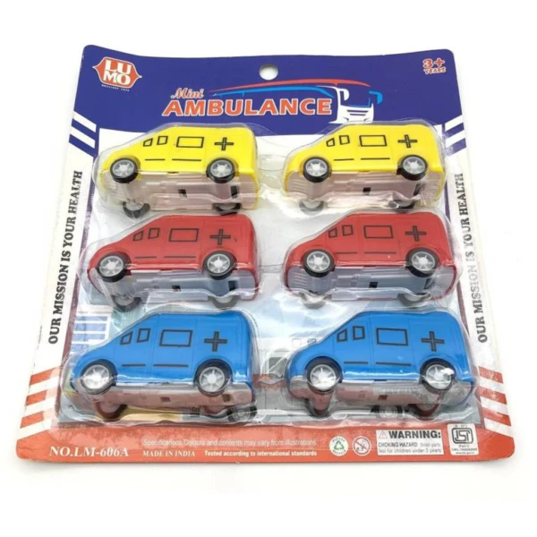 LM-606A Lumo Mini Pull Back Ambulance Set
