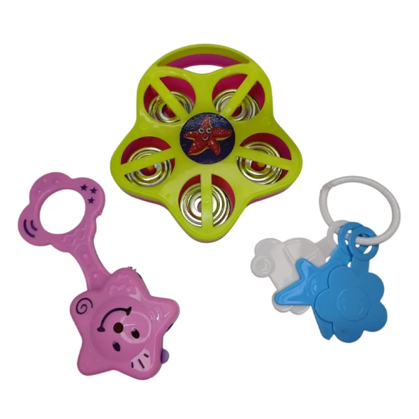 New Born Baby Toys Rattle Set 3 Pcs