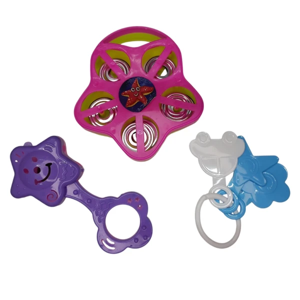 New Born Baby Toys Rattle Set 3 Pcs