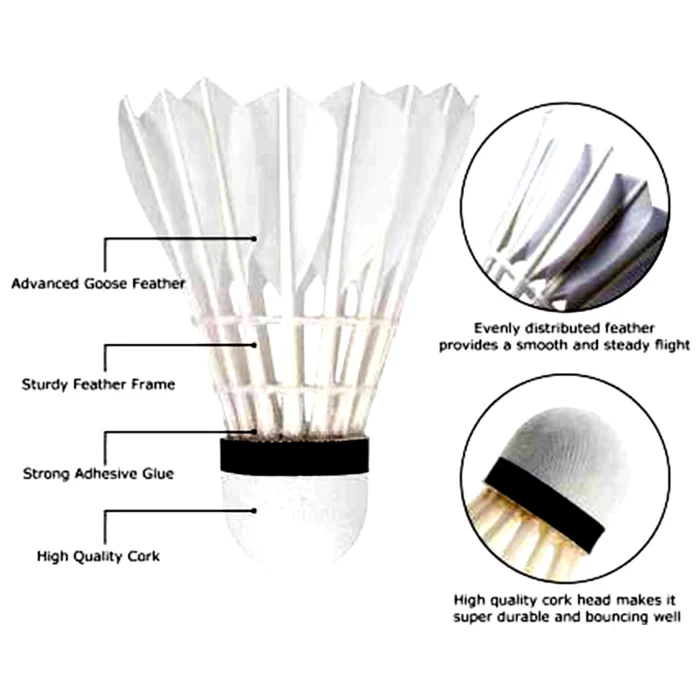 Nylon and Feather Badminton Shuttlecock