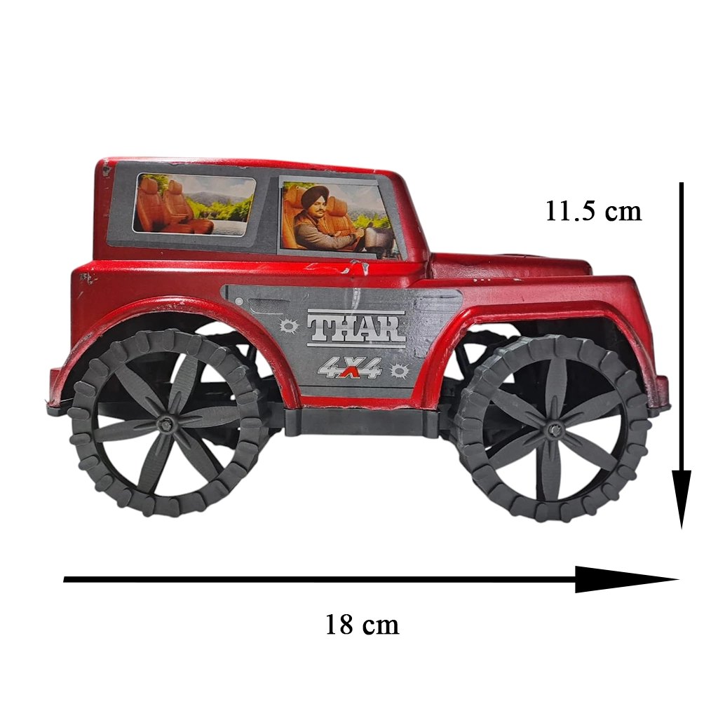 PB 04E 99 Baby Thar Friction Jeep Car Small Size Toy For Kids Children Multicolor Pack of 1 Singh Varieties