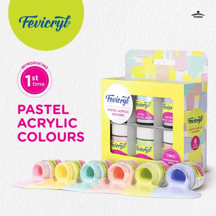 Pidilite Fevicryl Pastel Acrylic Colours 6sd