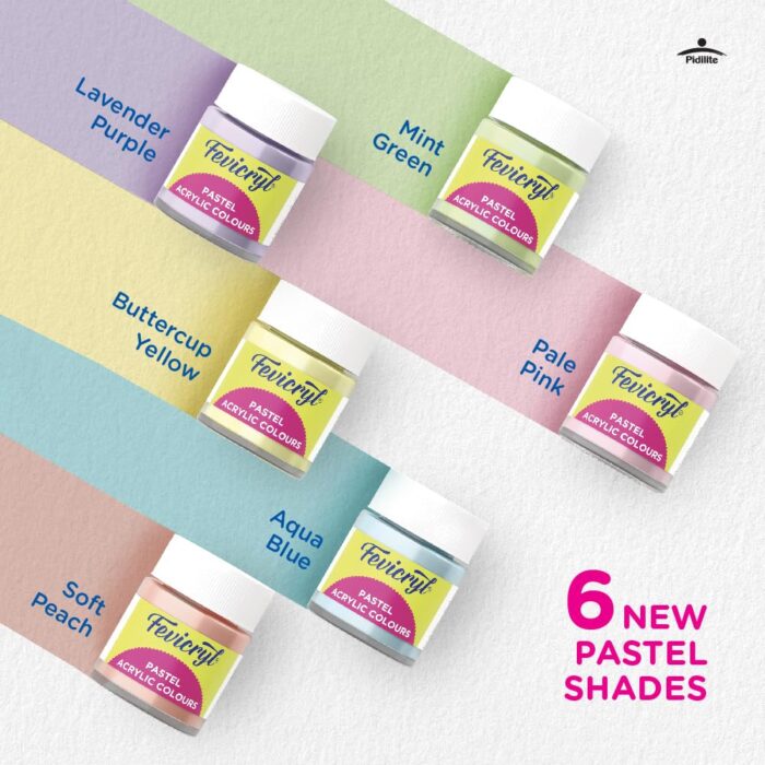 Pidilite Fevicryl Pastel Acrylic Colours 6sd