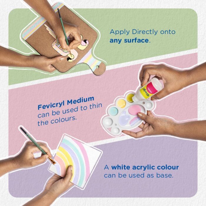 Pidilite Fevicryl Pastel Acrylic Colours 6sd