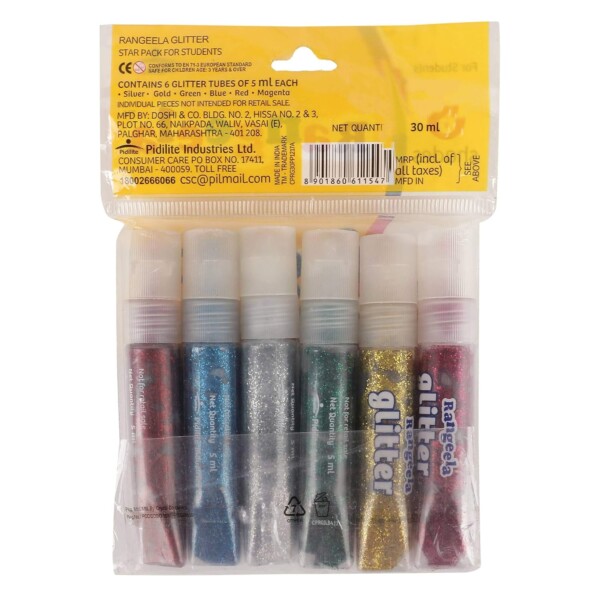 Pidilite Rangeela Glitter Star Pack Tube 30ml
