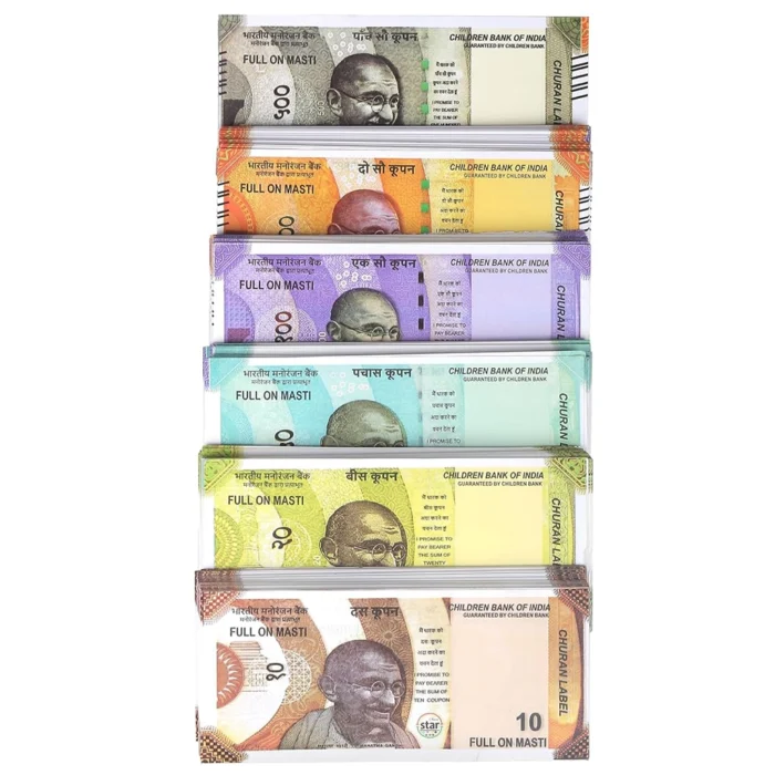 Playing Indian Currency Fake Notes Nakli Note