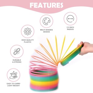 Rainbow Magic Plastic Spring Toy – Big Size