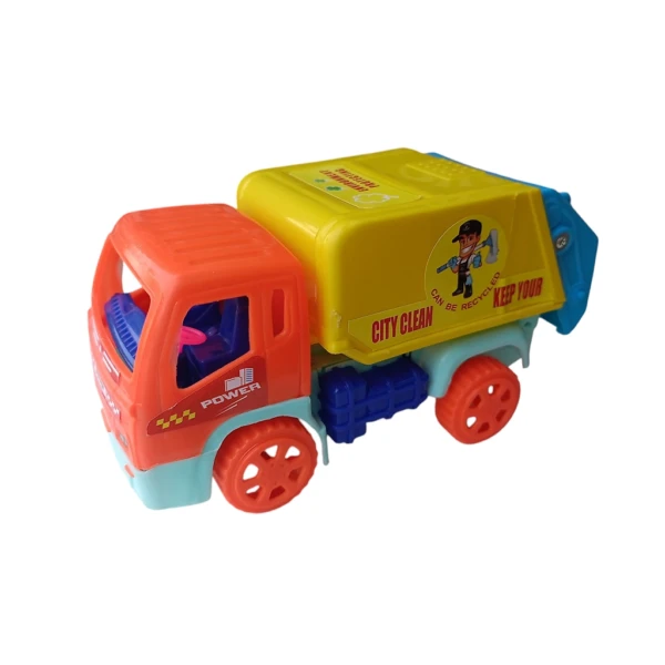 Small City Clean Garbage Friction Truck Toy 7 inch