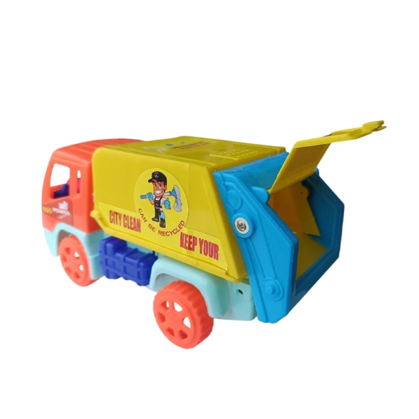 Small City Clean Garbage Friction Truck Toy 7 inch