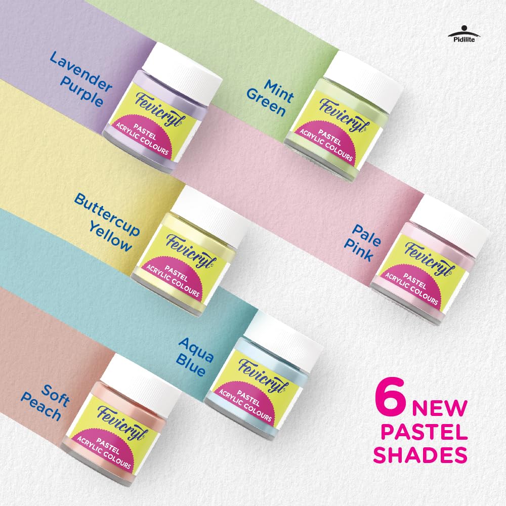 Pidilite Fevicryl Pastel Acrylic Colours 6sd_3 Pidilite Fevicryl Pastel Acrylic Colours 6sd