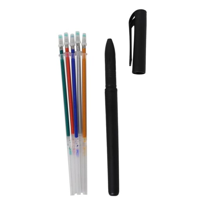 Glitter Gel Pen with 5 Pcs Refill Set