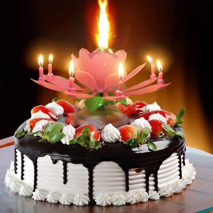 Happy Birthday Musical Flower Candle
