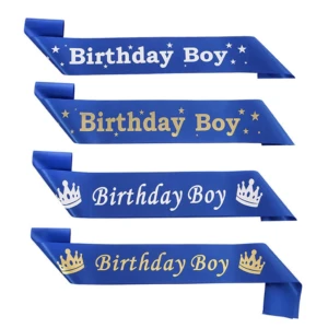 Party Decoration – Birthday Boy Satin Sash