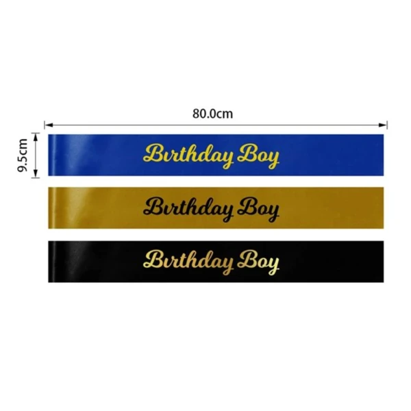 Party Decoration – Birthday Boy Satin Sash