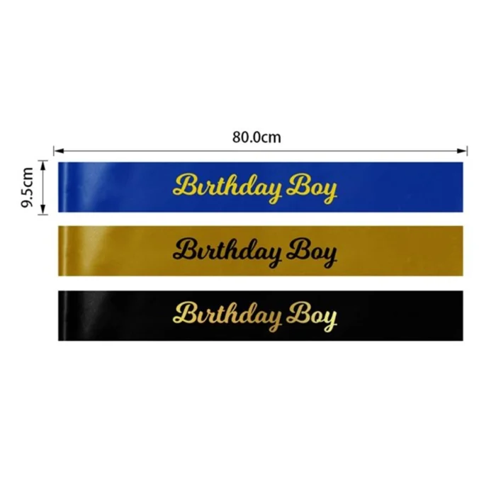 Party Decoration – Birthday Boy Satin Sash