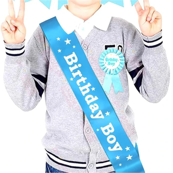 Party Decoration – Birthday Boy Satin Sash