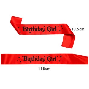 Party Decoration – Birthday Girl Satin Sash - Celebrate in Style