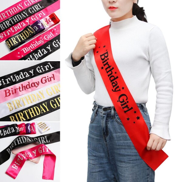 Party Decoration – Birthday Girl Satin Sash - Celebrate in Style