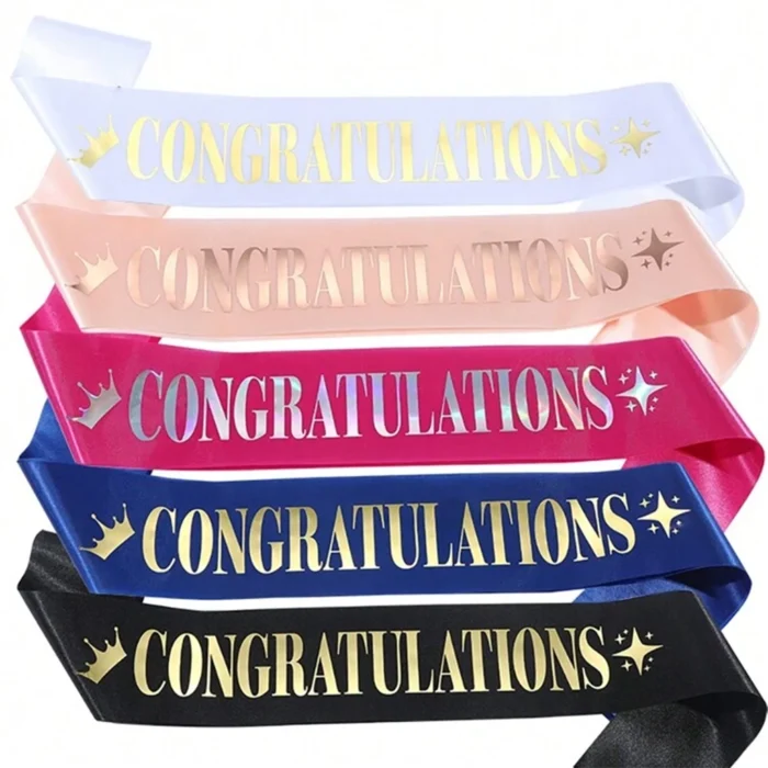 Party Decoration – Congratulations Satin Sash
