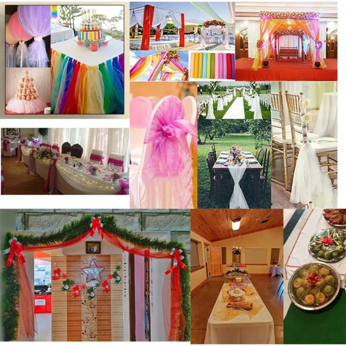 Party Decoration – Glitter Mesh Fabric Net