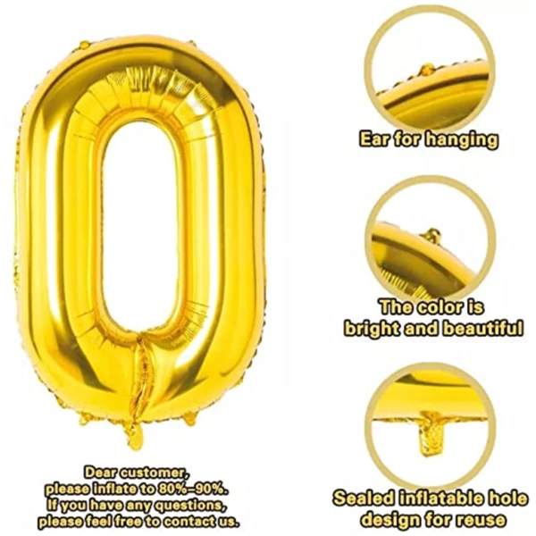Party Decoration – Golden Alphabet Foil Balloons
