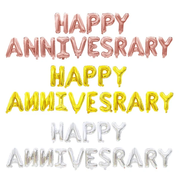 Party Decoration – Happy Anniversary Foil Balloon