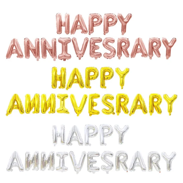 Party Decoration – Happy Anniversary Foil Balloon
