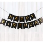 Party Decoration – Happy Birthday Banner with Foiling Border