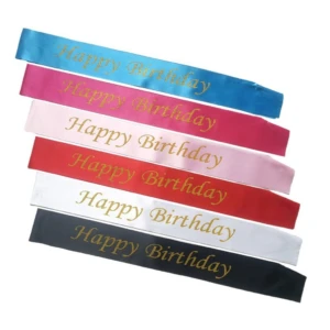 Party Decoration – Happy Birthday Satin Sash