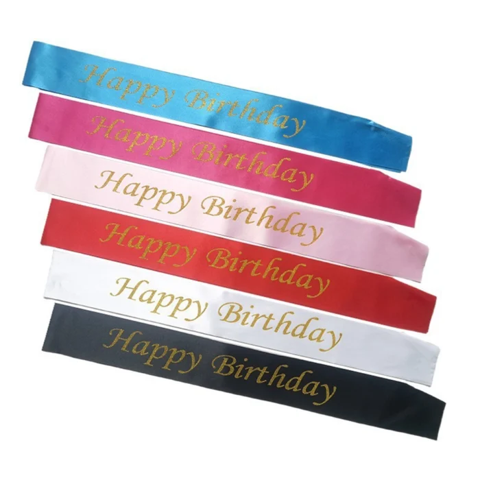 Party Decoration – Happy Birthday Satin Sash