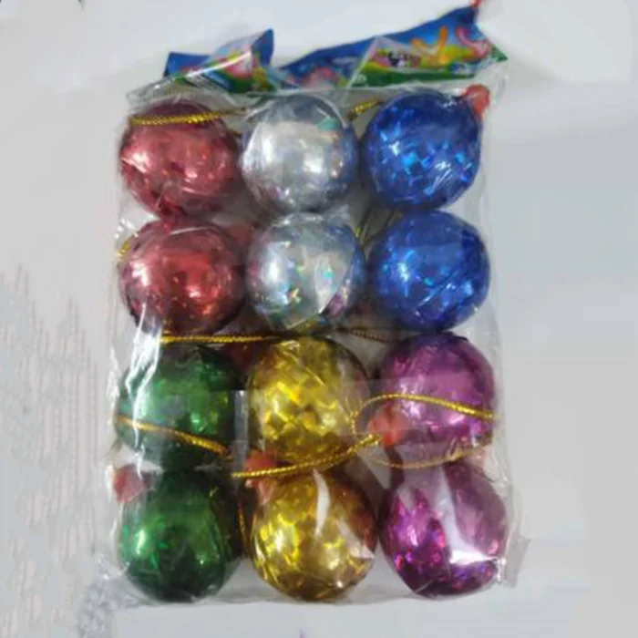 Party Decoration – Plastic Shiny Colour Hanging Ball