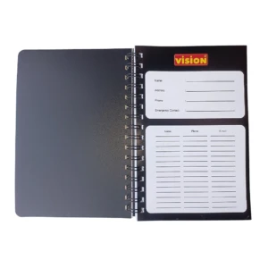Vision Diary Single Line Spiral Notebook 160p