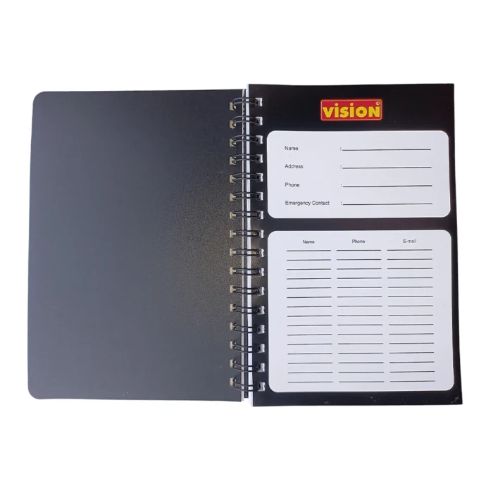 Vision Diary Single Line Spiral Notebook 160p