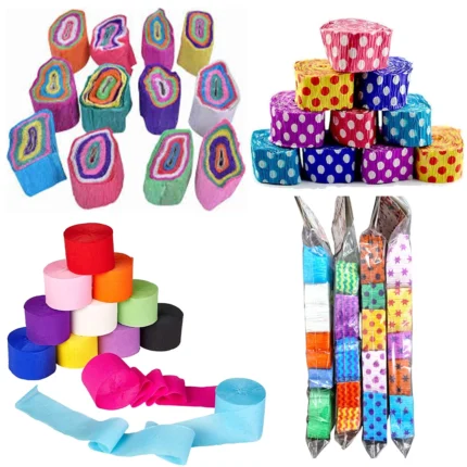 Party Decoration – Crepe Paper Streamer Ribbon Roll