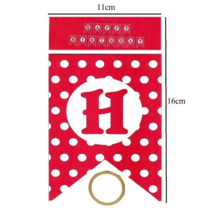 Party Decoration – Happy Birthday Banner with Polka Dot