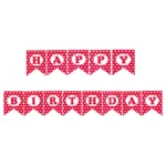 Party Decoration – Happy Birthday Banner with Polka Dot