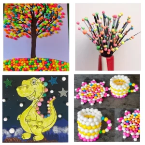 Party Decoration – Multicolor Thermocol Pom Pom Balls