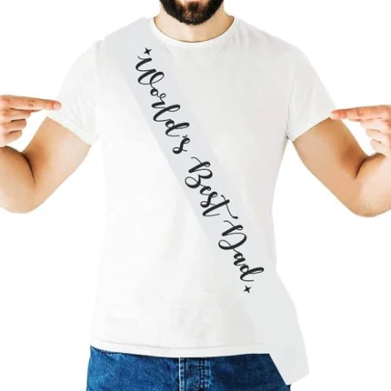 Party Decoration – Worlds Best Dad Satin Sash