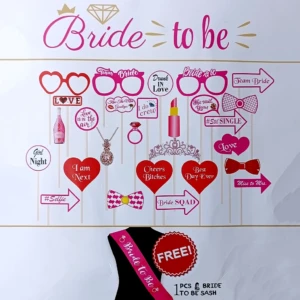 Party Decoration – Bride to Be Party Props Set with Bride to Be Sash