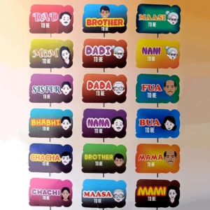 Party Decoration – English/ Hinglish Language Baby Shower Party Props Set