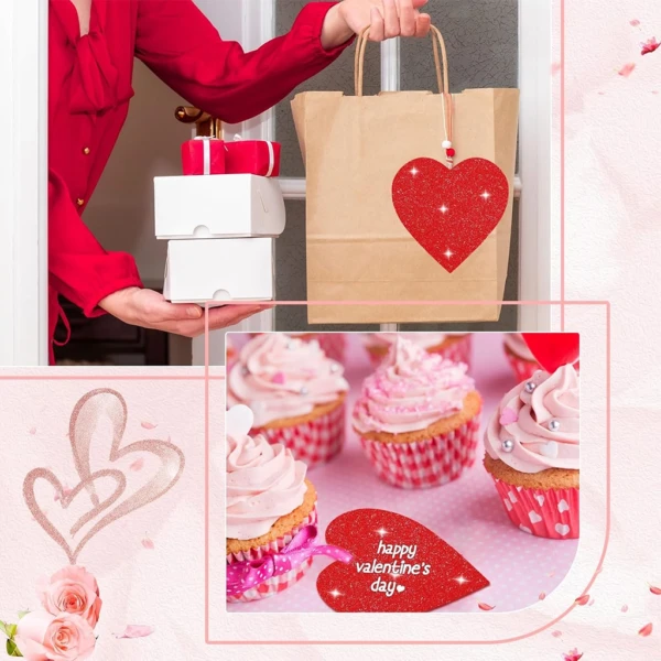 Party Decoration – Glitter Heart Shape Banner